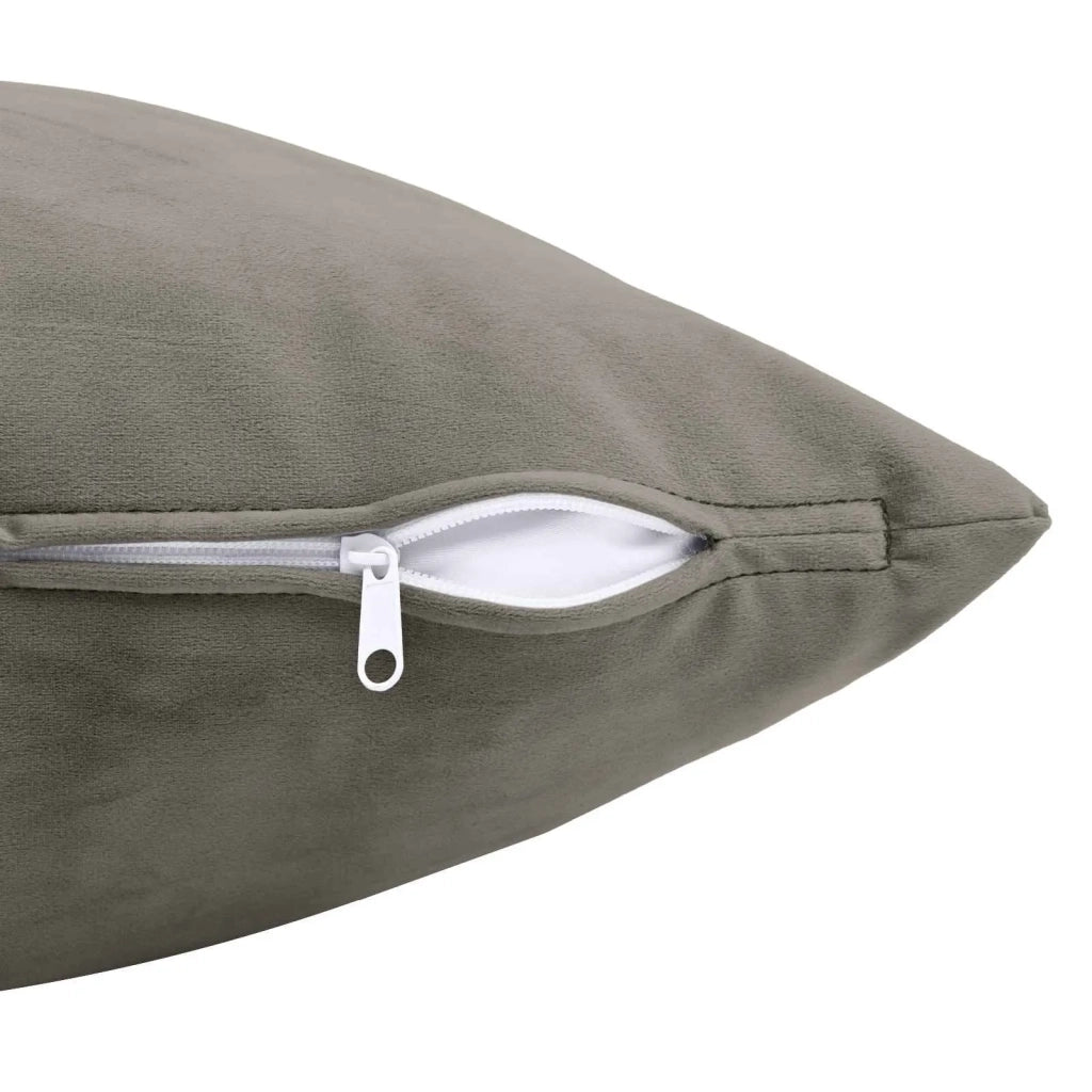 Federa 2 pcs HEERLEN Grigio Chiaro 30 x 30 cm Velluto 907367