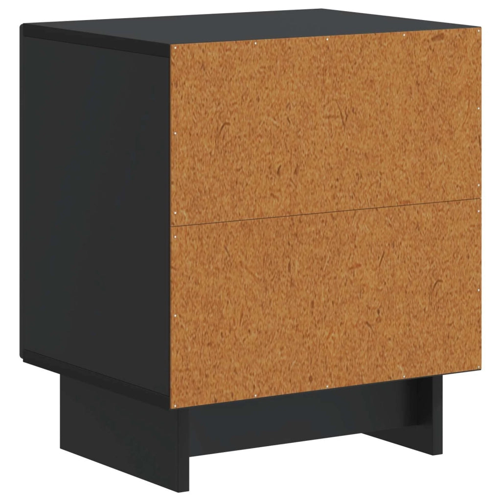 Comodino | Armadio da Notte | Mobiletto da notte Nero 43 x 34,5 x 50 cm Legno ingegnerizzato