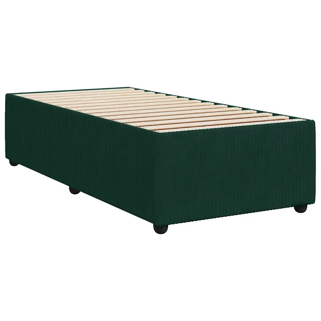 Letto singolo | Letto per adulti | Giroletto senza Materasso Verde Scuro 90x200 cm in Velluto