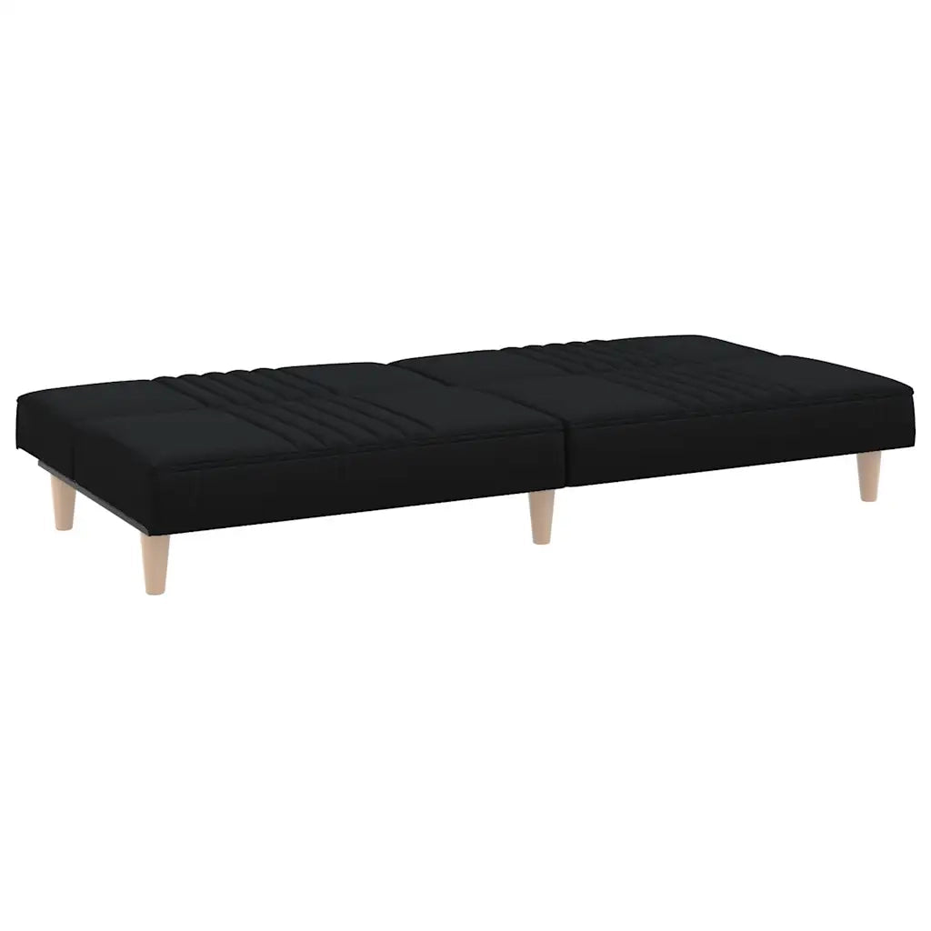 Divano Letto Nero in Tessuto 351883