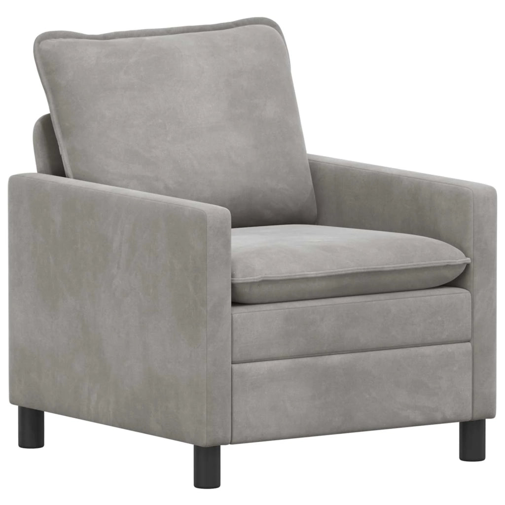 Set di divani 2 pcs Grigio Chiaro Velluto 3417067