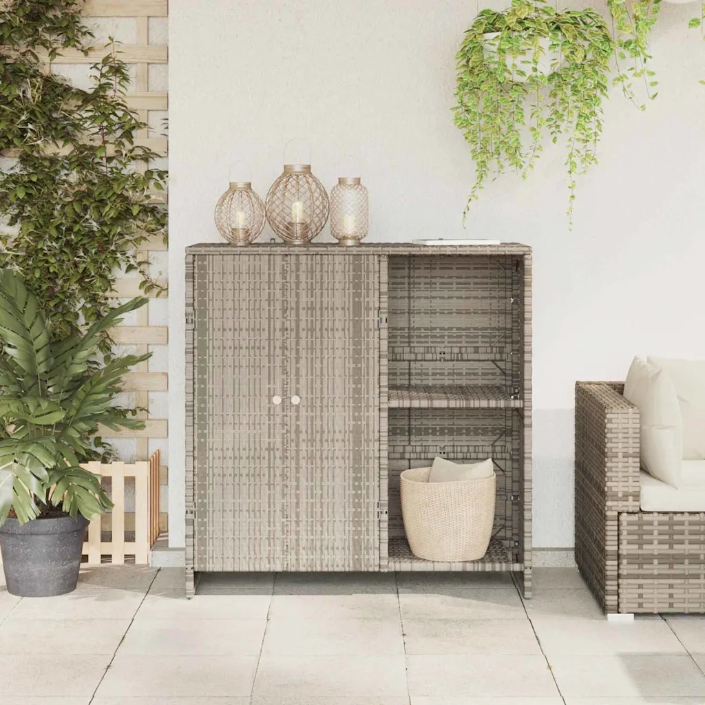 Armadio con lo scaffale Grigio chiaro 100 x 36 x 102 cm Rattan CFW3014074