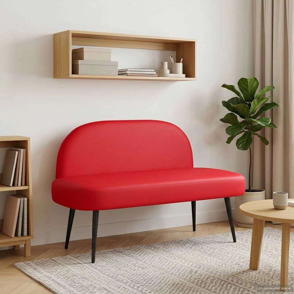 Panchina imbottita con schienale Rosso 110 x 60 x 76 cm 42040803