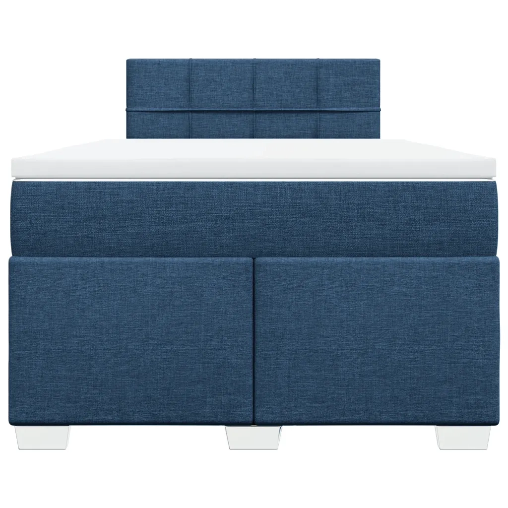 Giroletto a Molle con Materasso Blu 120x190 cm in Tessuto