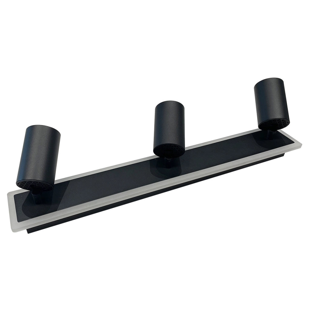 Applique moderna nera Parma 3xGU10+LED CCT LightPrestige