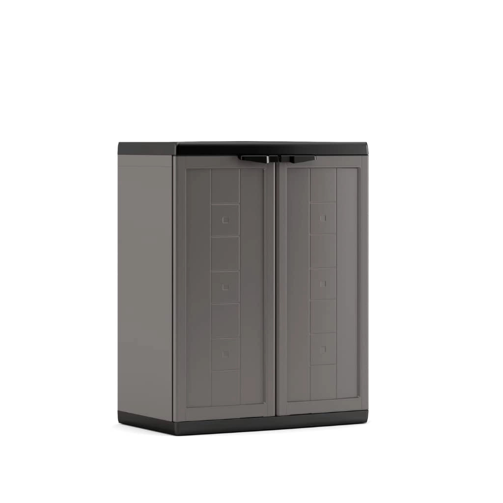 Armadio Basso Jolly in Resina con Ripiano Regolabile Colore Ore Grigio