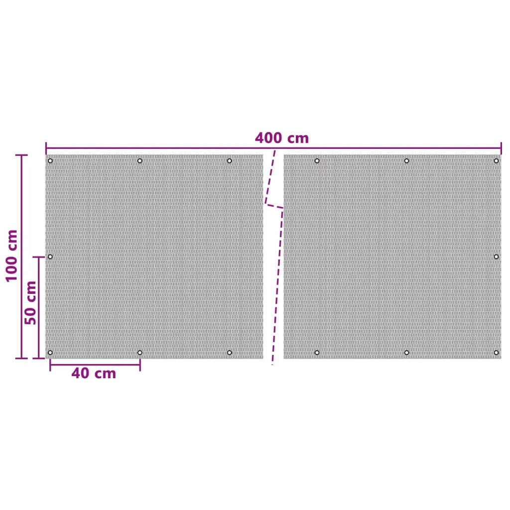 Schermo per Balcone con Occhielli Antracite 42032636