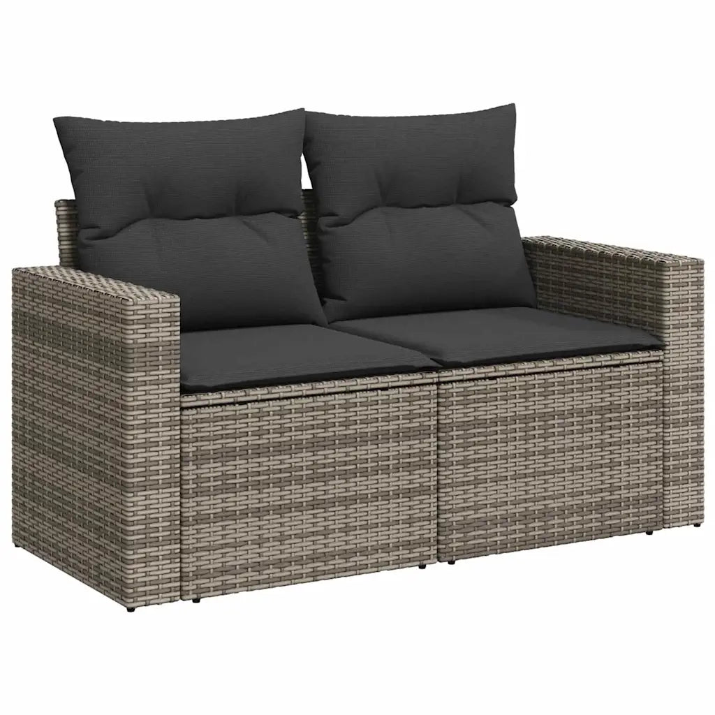 Set Divano da Giardino 13 pcs Grigio polyrattan