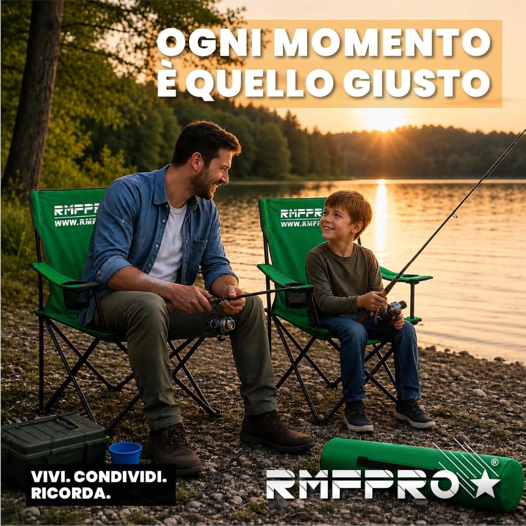 RMF PRO SET 2 SEDIE DA CAMPEGGIO VERDE