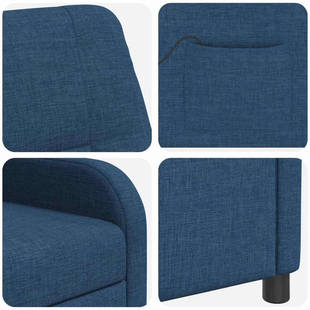 Poltrona Massaggiante Blu Tessuto 42035041