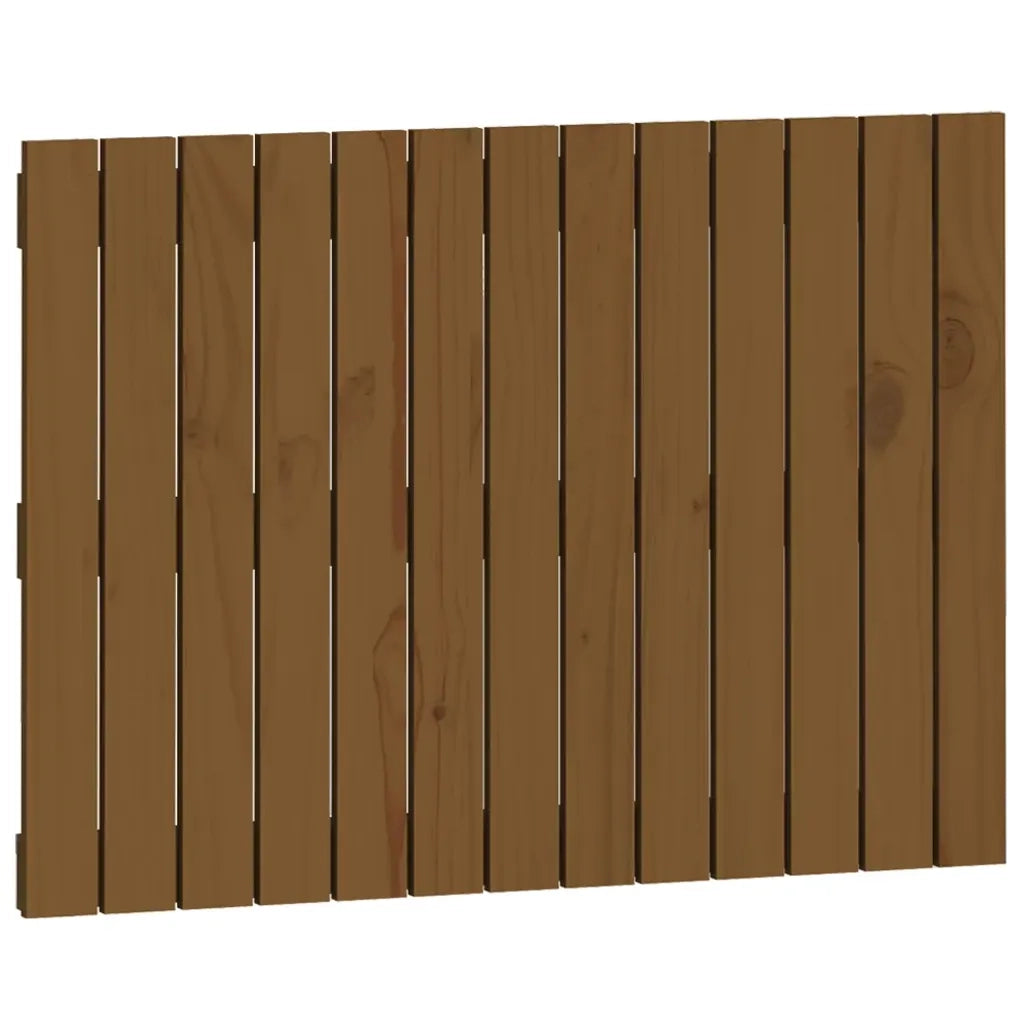 Testiera da Parete-Testiera a Muro-Testata Decorativa Ambra 82,5x3x60 cm in Legno Massello di Pino