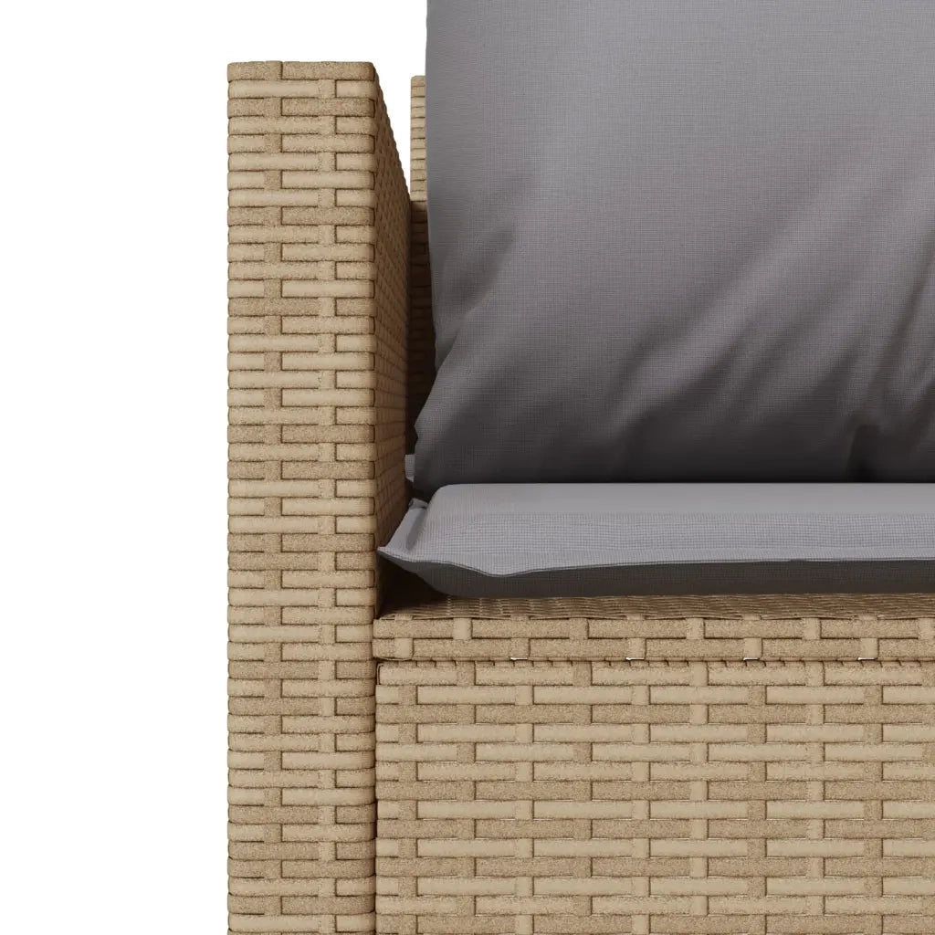 Set da Bistr¨° 3 pz | Set Salotto da Giardino con Cuscini Beige in Polyrattan
