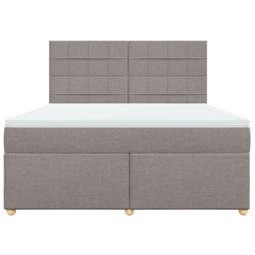 Giroletto a Molle con Materasso Tortora 180x200 cm in Tessuto 3293663