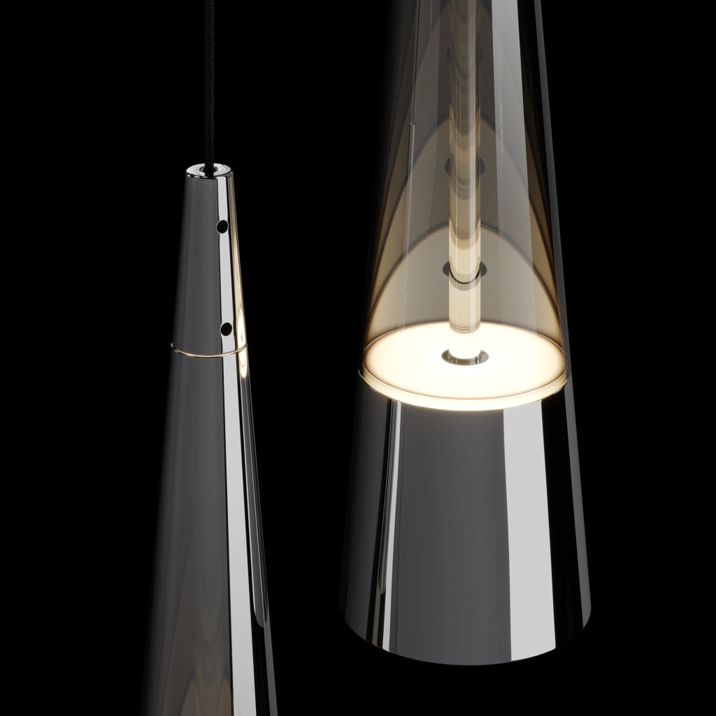 Applique LED doppia Sintesi Maytoni cromata 24W 3000K