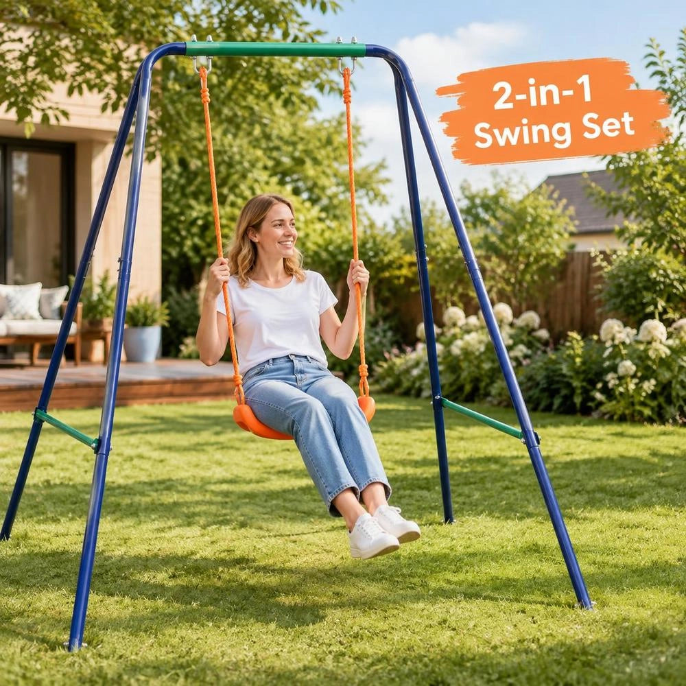 2-in-1 Single Swing And Baby Swing Orange