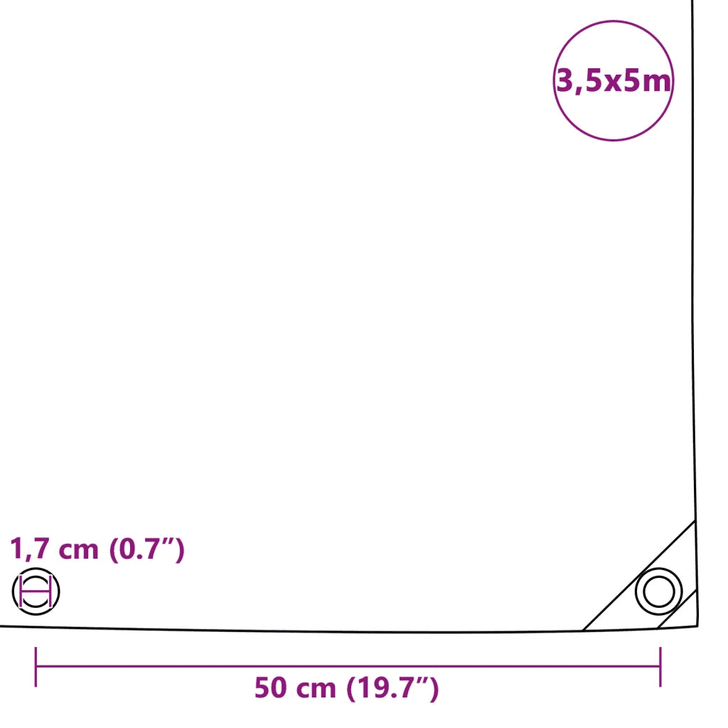 Telone 650 g/m2 3,5x5 m Grigio