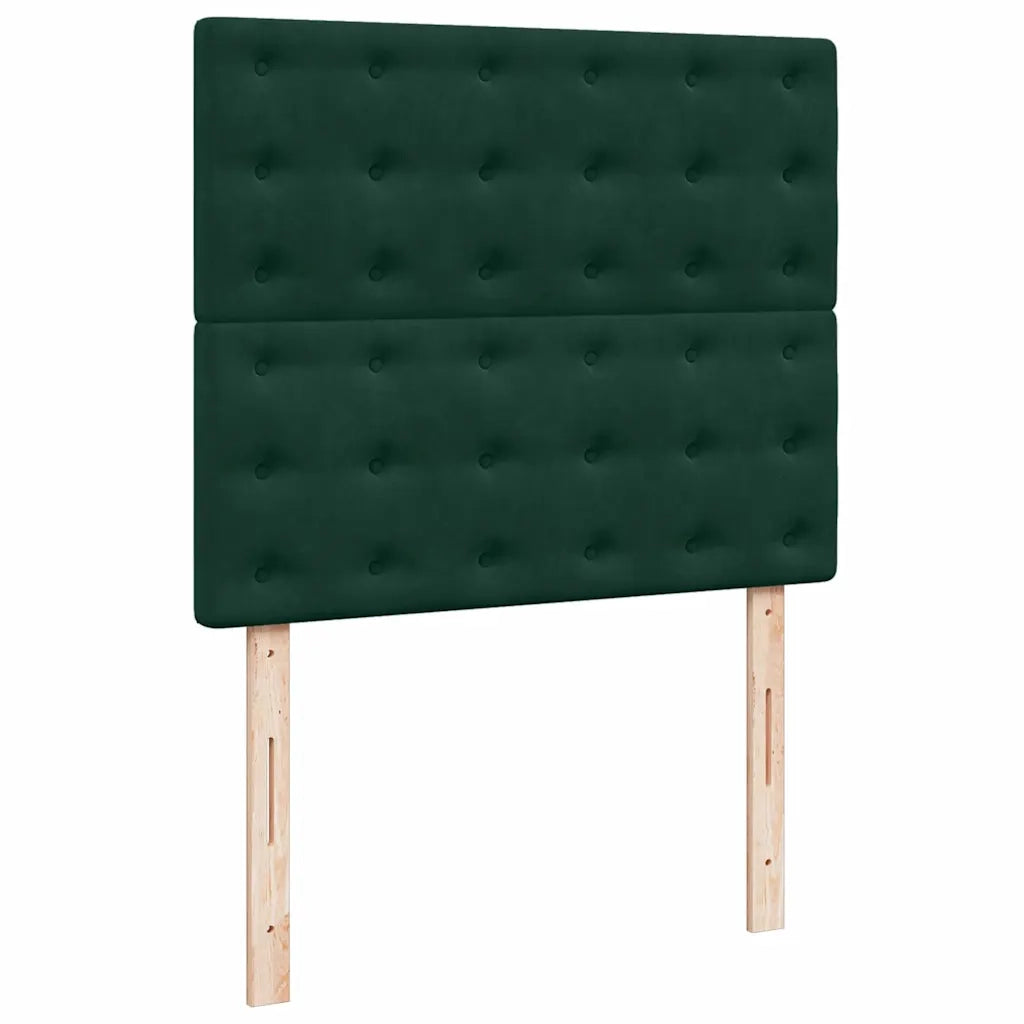 Giroletto a Molle con Materasso Verde Scuro 120x200 cm Velluto 3292325