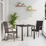 Set da Pranzo per Giardino 3 pz Marrone 3379394