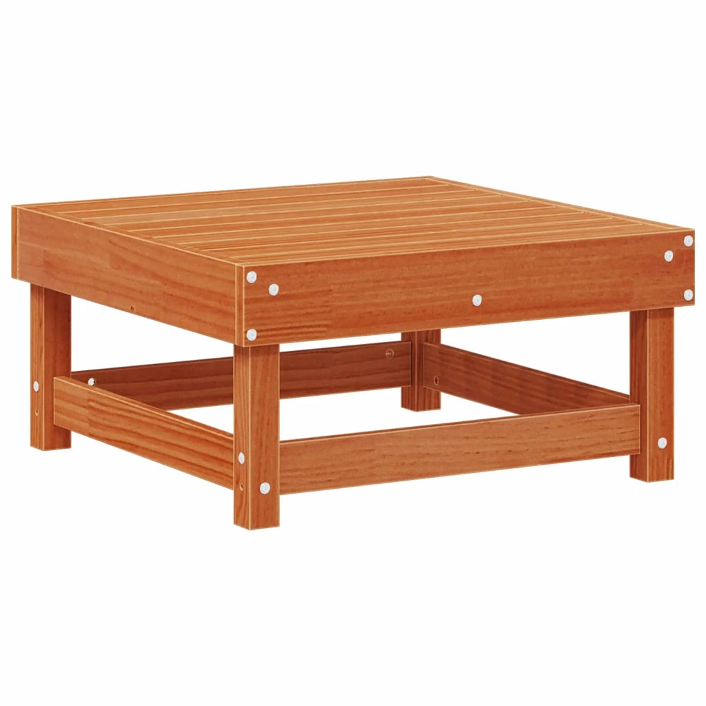 Poggiapiedi da Giardino Legno di pino massiccio Marrone Cera 865461