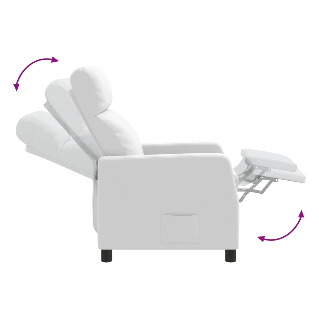 Poltrona Massaggiante Bianco Similpelle 42035096