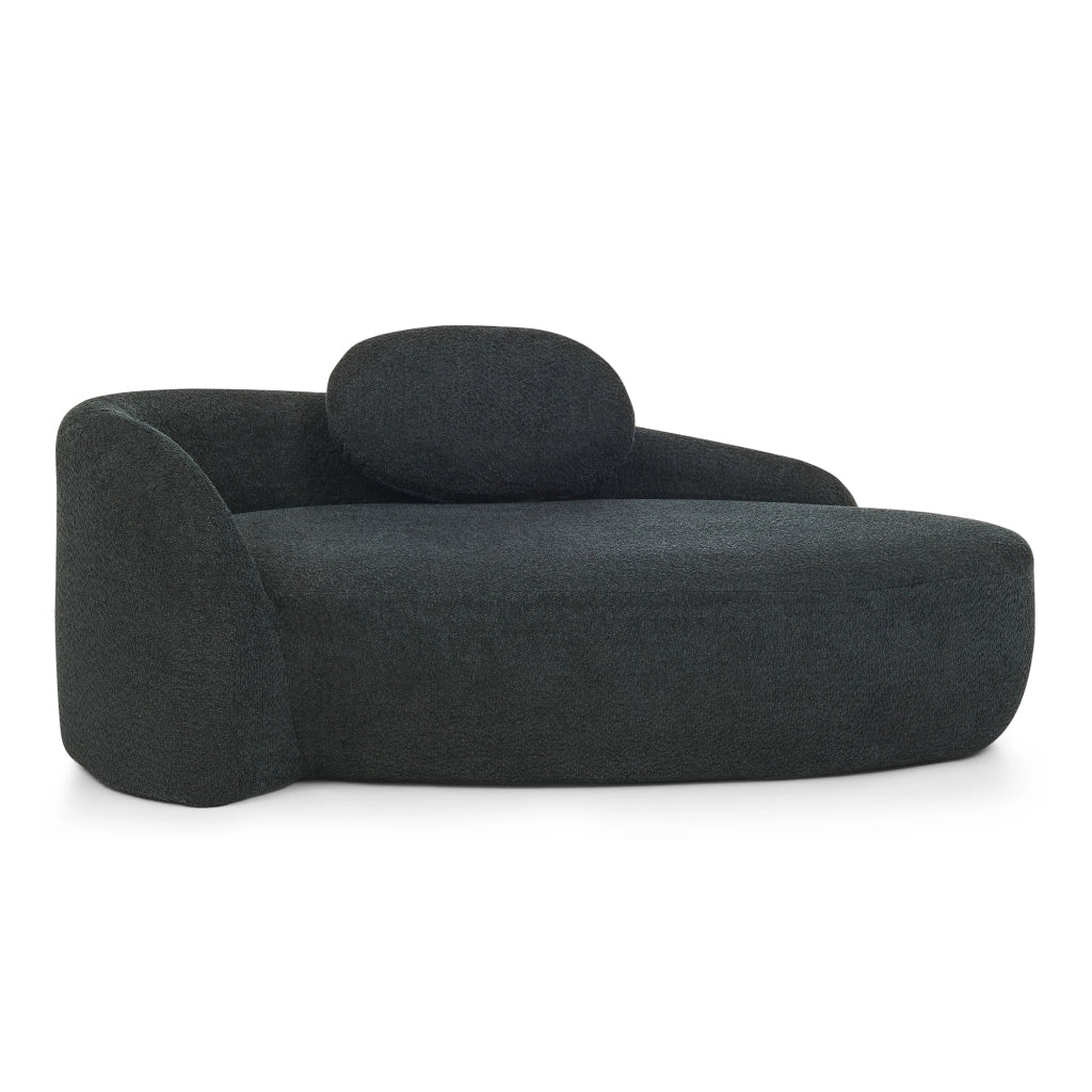 Divano Morbido in Tessuto Teddyfleece con Cuscini ¨C MINIMAL ¨C Nero