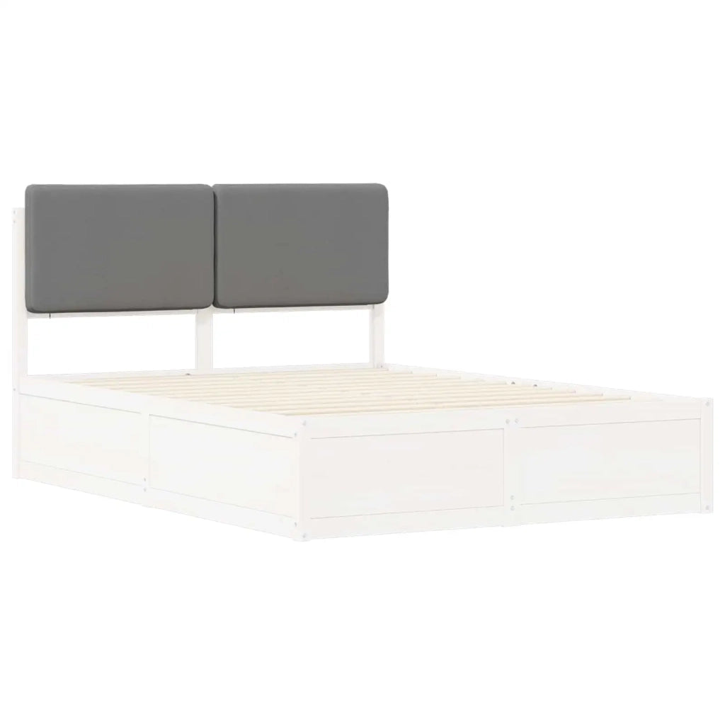 Letto con Testiera Rivestita Grigio chiaro 160 x 200 cm