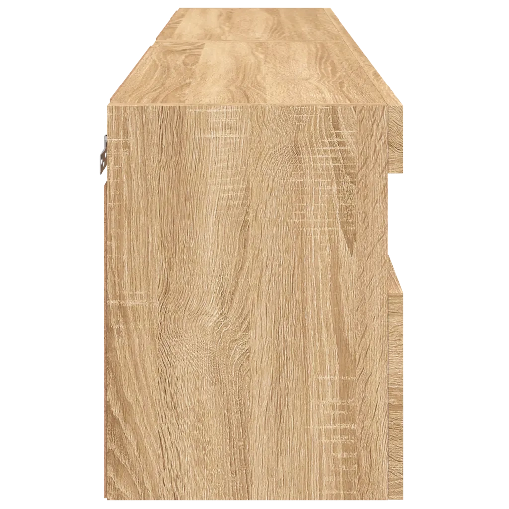 Mobili TV a Parete con Luci LED 2pz Rovere Sonoma 60x30x40 cm 837188