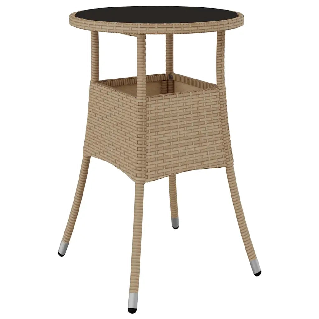 Set da Pranzo per Giardino 5 pcs Beige polyrattan 3334948