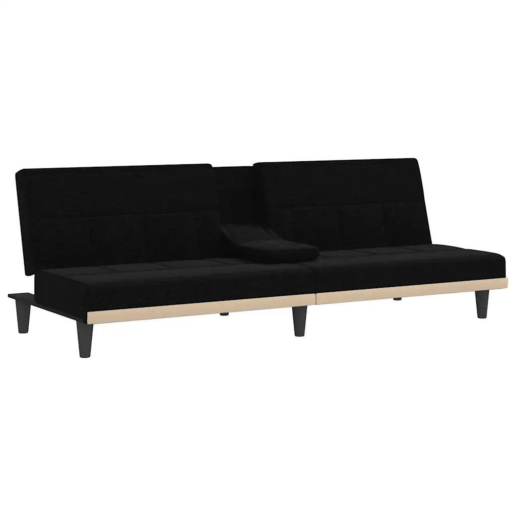 Divano letto | Sof¨¤ letto | Letto singolo con Portabicchieri in Tessuto Nero