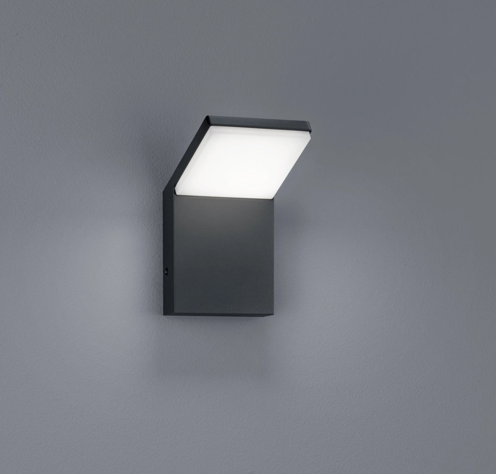 Applique Led Parete Esterno Sensore Movimento 16 cm Antracite Pearl GD Trio