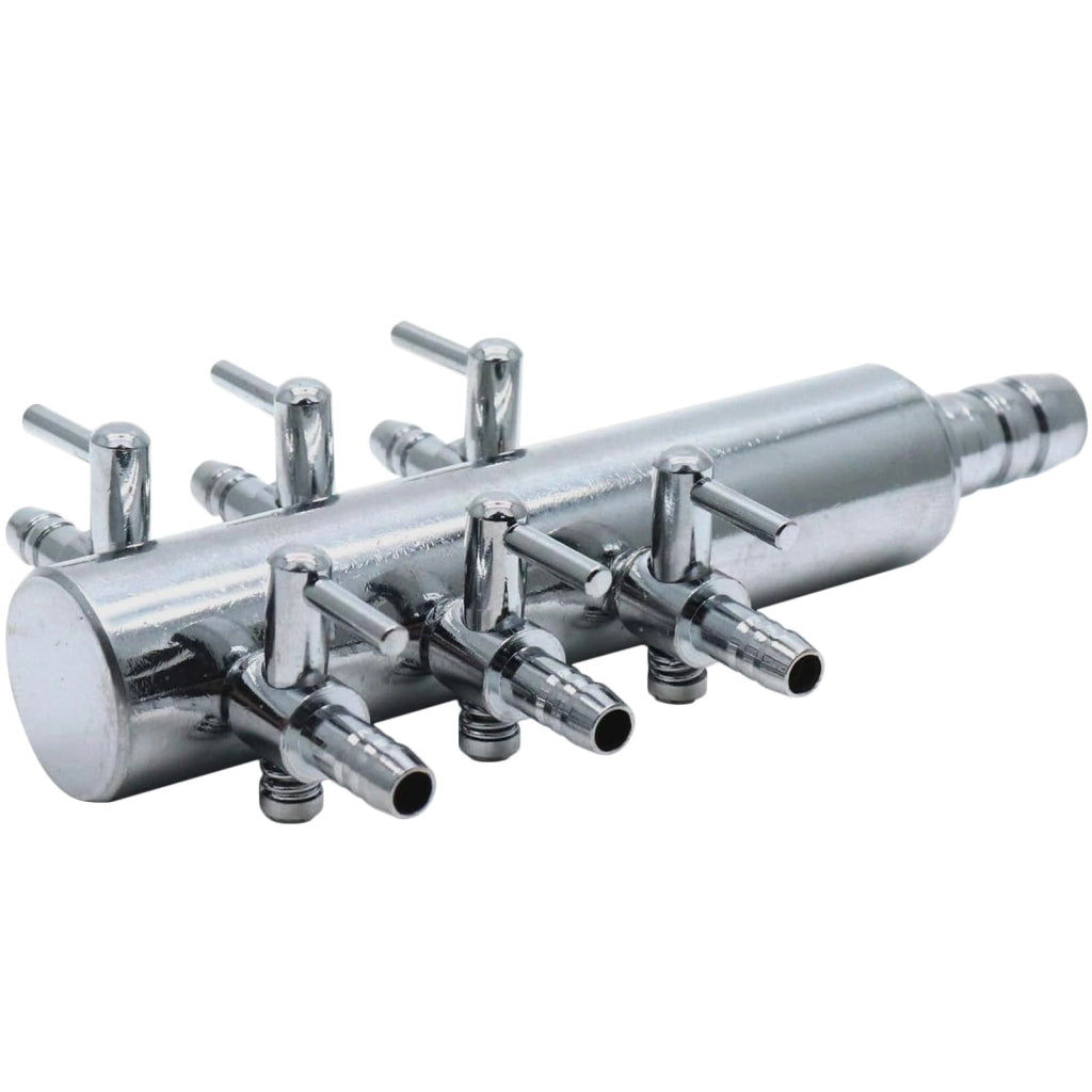 Rubinetto regolatore di flusso multiplo a 6 uscite 4/6mm
