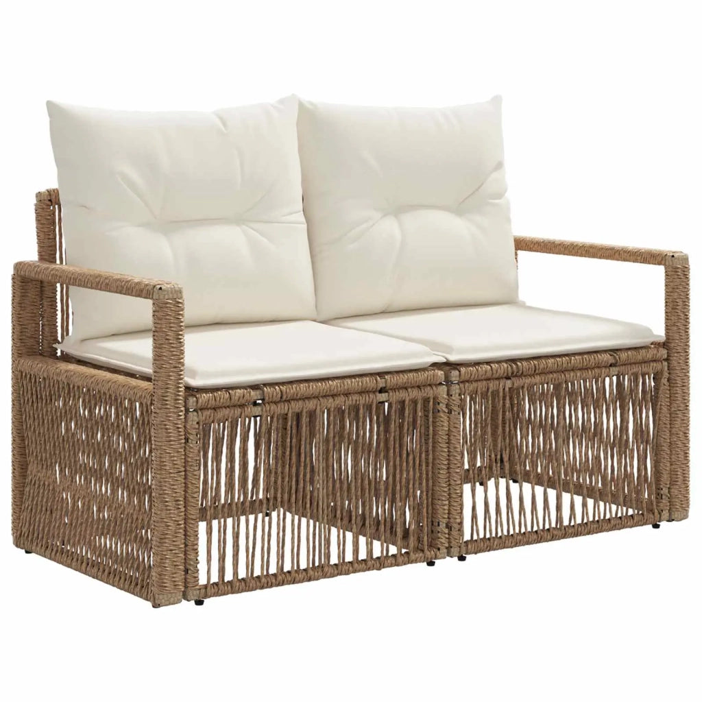 Set Divano da Giardino 4 pz Beige polyrattan 3435705