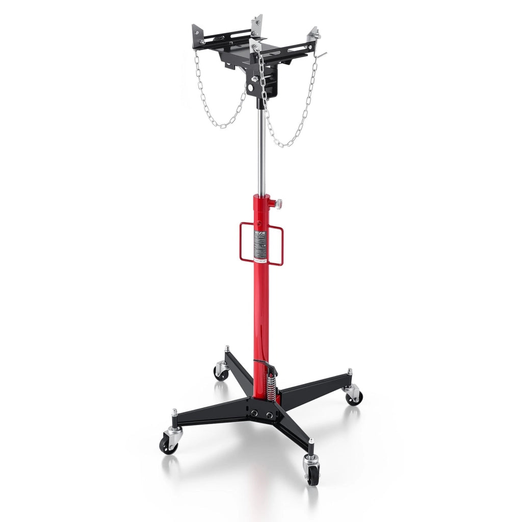Cric Idraulico Telescopico GW-0.5 500 kg per Garage Sollevatore con Pedale Altezza 1270-2020 mm