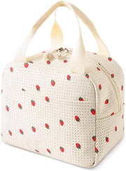 Borsa impermeabile isolata per picnic e ufficio - Mini termos per studenti e donne e uomini - Beige.