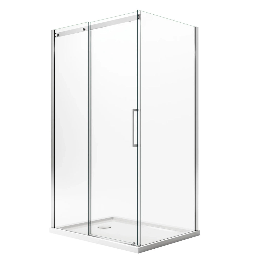 Box Doccia 80x120CM H200 Vetro Trasparente 8mm Versione Sinistra con EasyClean mod. Prime Duo 1 Anta