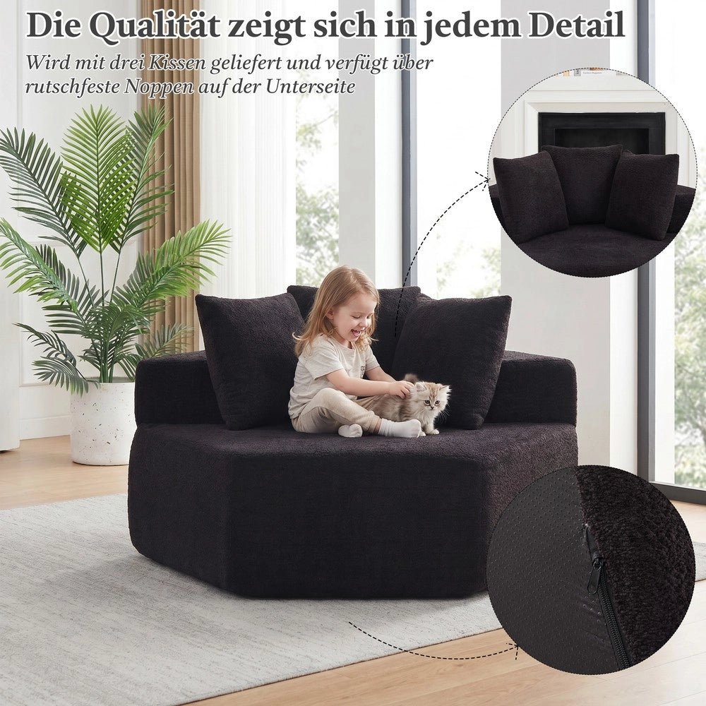 Divano modulare monopezzo ¨C Minimal ¨C Tessuto chenille, design moderno
