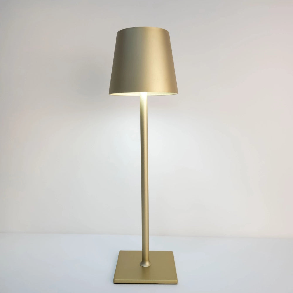 Lampada Tavolo Led Senza Fili Ricaricabile Usb Per Interno Esterno Luce Calda  Oro       