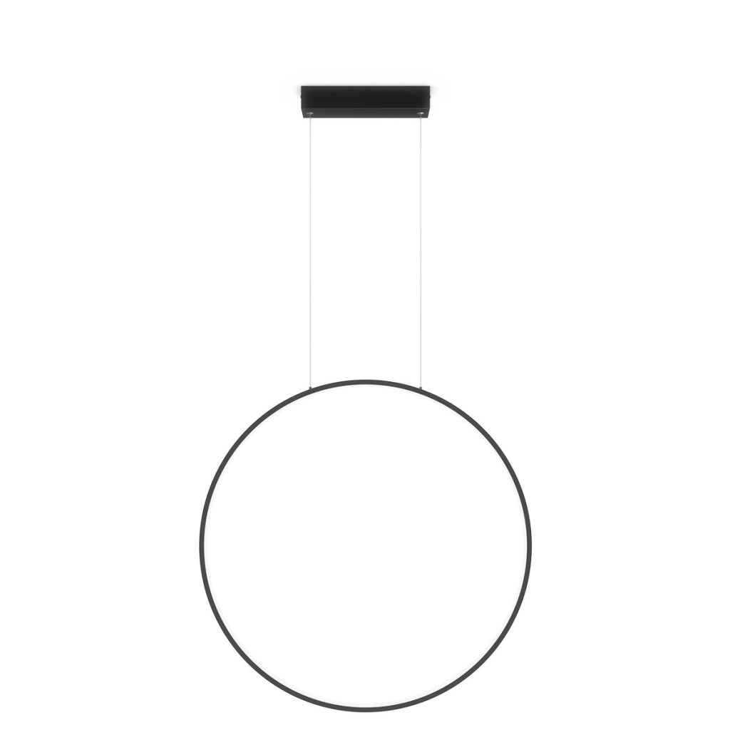 Sospensione ring LED nera Ø60 22W CCT IP44 Mirror Prestige