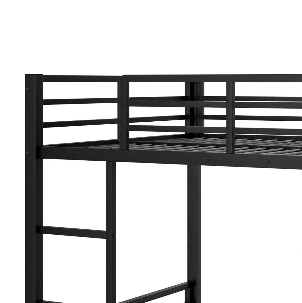 Letto a soppalco 140x200 cm con scrivania LED e cassetti