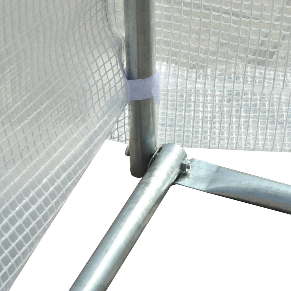 Serra da giardino ULEVR 595x300x200 cm con copertura in plastica trasparente, 8 finestre avvolgibili e porta con zip