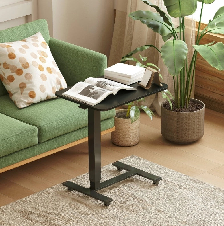 Scrivania regolabile in altezza con ruote, 65 x 48 cm, nero, da 73 a 110 cm