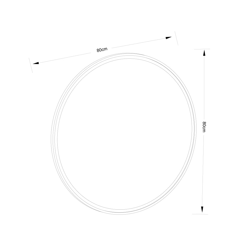 Specchio da bagno illuminato con comando touch luce dimmerabile tre tonalità vetro argentato senza rame da 5 mm