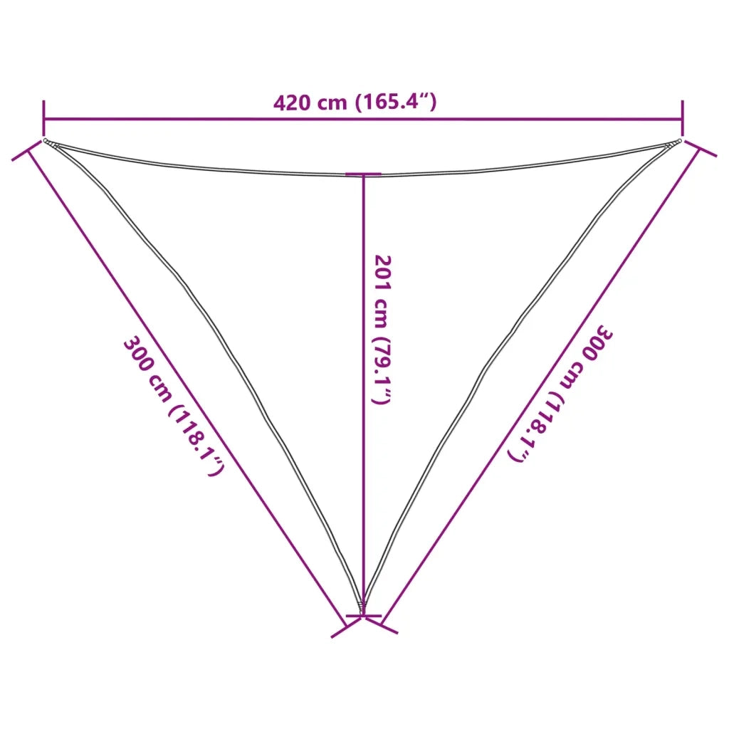 Vela Parasole 160 g/m² Nera 3x3x4,2 m in HDPE 311749