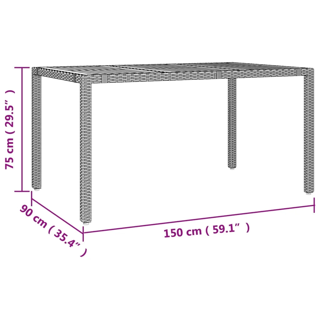 Set da Pranzo da Giardino 7 pz con Cuscini in Polyrattan Grigio 3157594