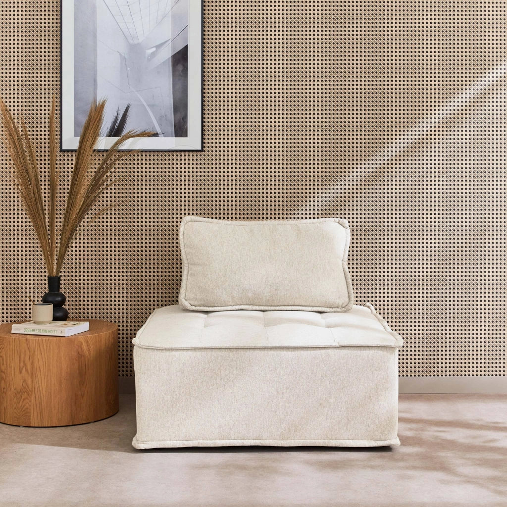 Modulo per divano modulare, 1 posto, crema