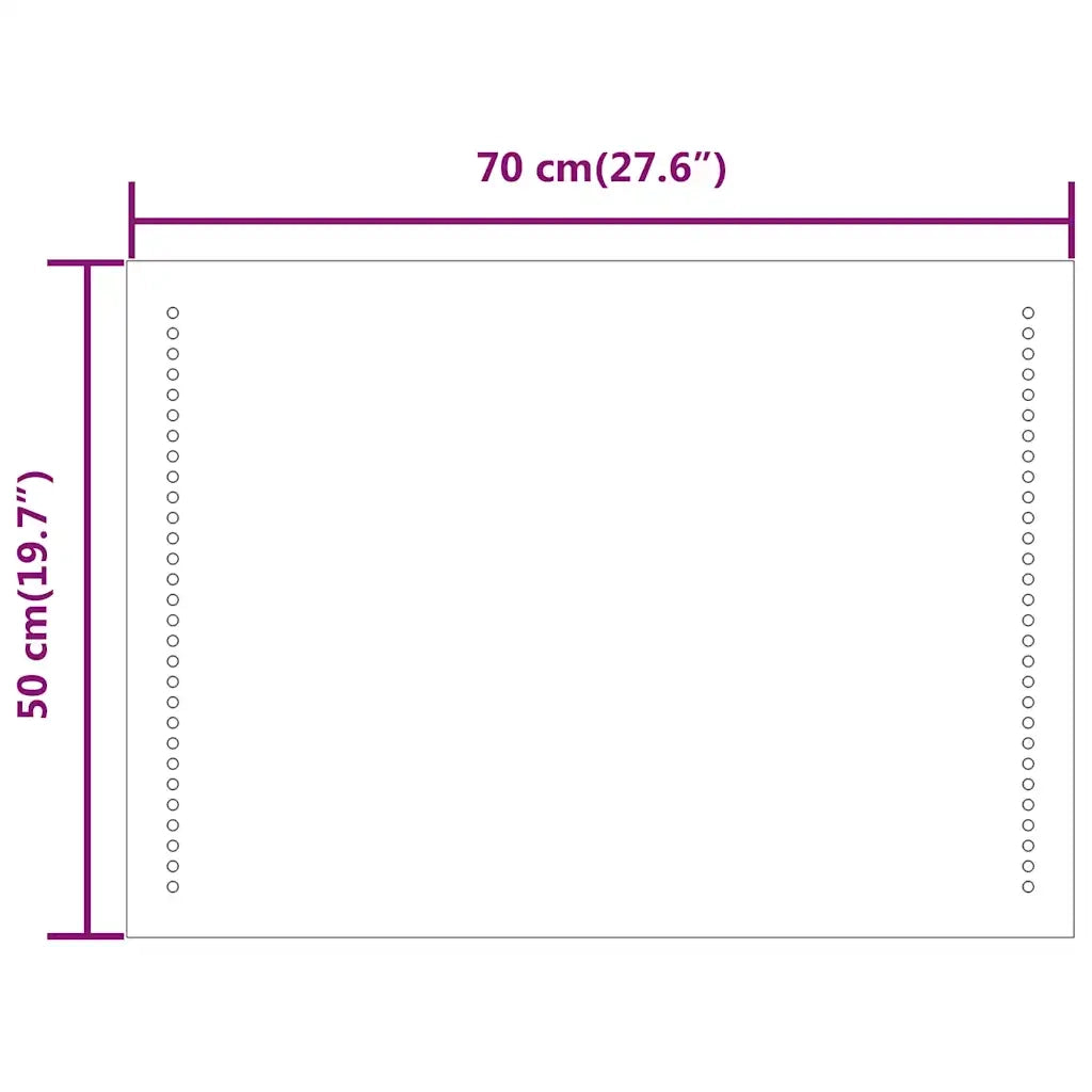 Specchio da Bagno | Specchio decorativo con Luci LED 70x50 cm