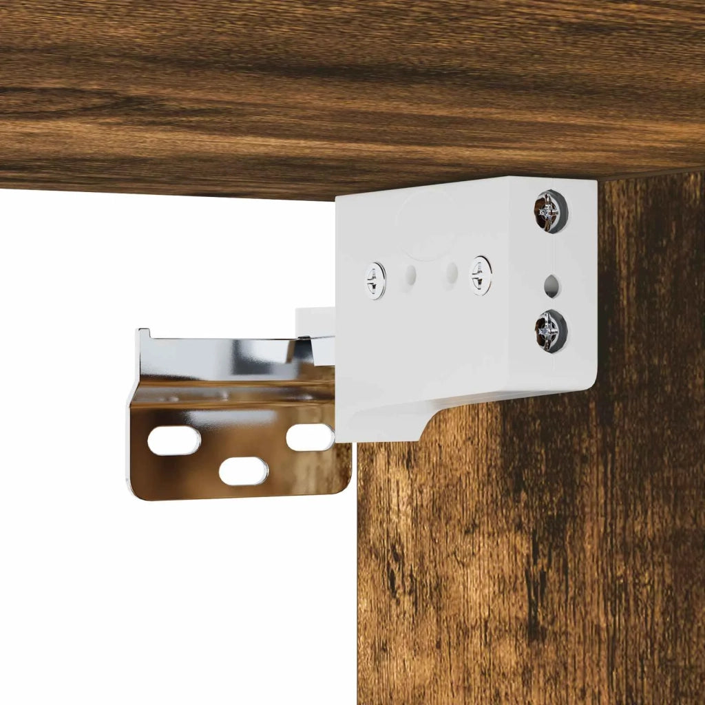 Set di Armadi da Bagno 2 pz Rovere Fumo 65,5 x 34 x 61 cm 3444485