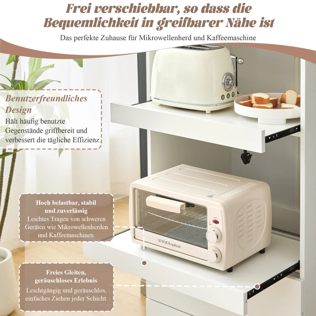 ARMADIO CUCINA 59,5x45x200 cm Bianco in PB e MDF