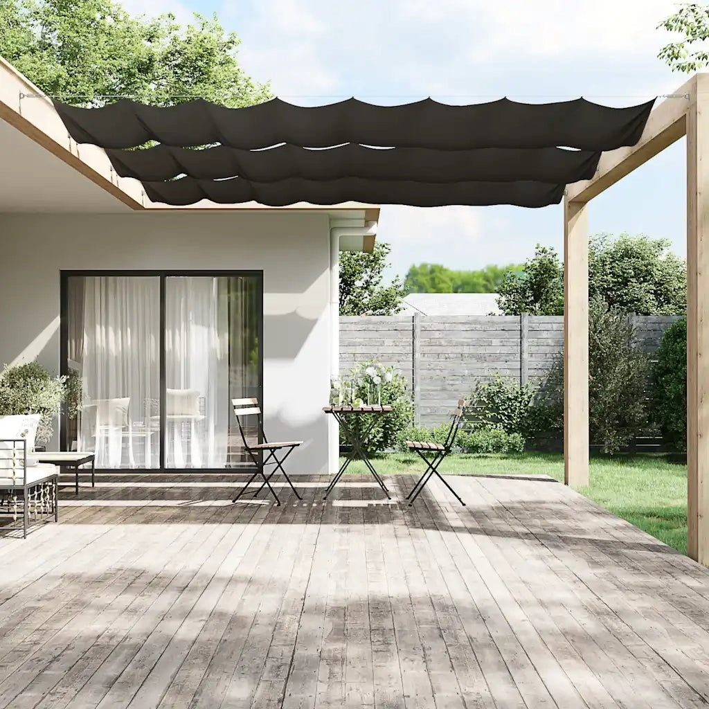 Paravento Verticale Antracite 180x1000 cm Tessuto Oxford 148225