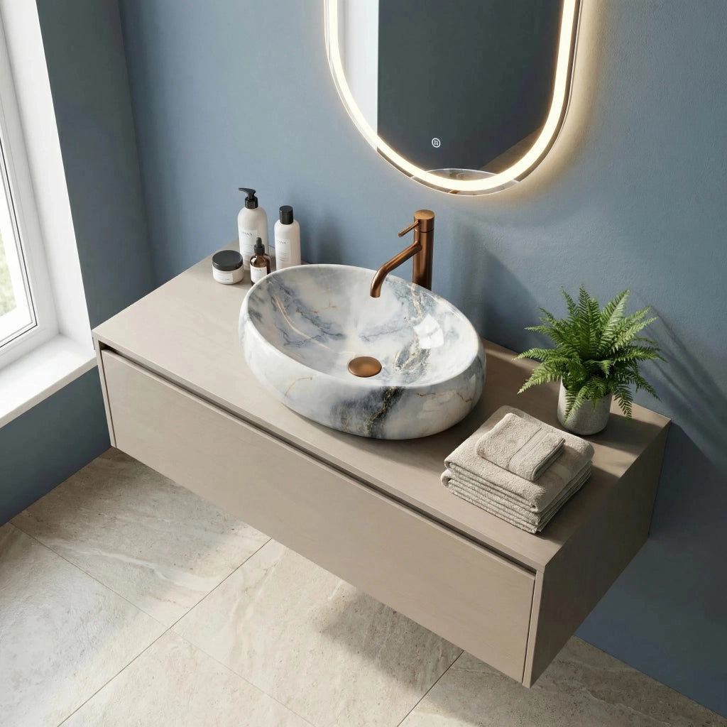 Lavabo Da Appoggio Rea Linda Granit